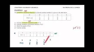 8.1 Cumulative Distribution Function for Discrete Random Variables