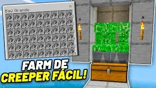 FARM de CREEPER MUITO F&Aacute;CIL e EFICIENTE no MINECRAFT BEDROCK 1.21! TUTORIAL