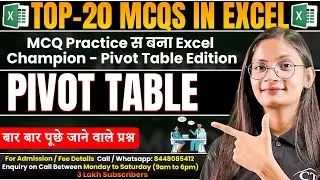 Excel Pivot Table MCQs | Top 20 Excel Pivot Table Question & Answer | Computer Tech Academy