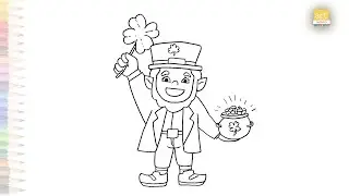 St. Patrick's Day drawing easy | Outline Art| How to draw saint patrick's day festive parades sketch