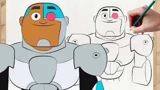 How to Draw CYBORG 🤖 | Teen Titans Go! | Step-by-Step Tutorial!