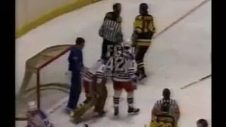 Gary Rissling(pit) vs Steve Partick(nyr) 3/26/1985