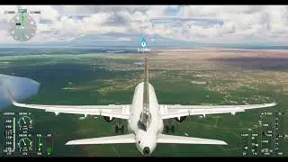 Landing at Douala International Airport, Cameroon.