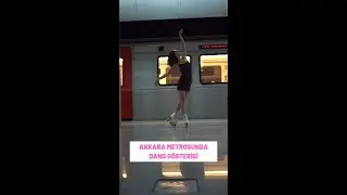 Ankara Metrosunda Patenli Dans G&ouml;sterisi