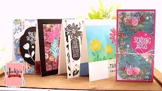 5 Cards, 1 Kit | Brushed Flowers | Simon Says Stamp