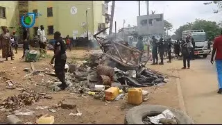 Pr&eacute;paratifs CAN TotalEnergies Cameroun 2021: Casses au march&eacute; Bonamoussadi (Douala)