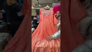 Trending Anarkali @label_amrita Peach Colour Soft Silk Full Flair Hand Embroidered & Mirror Pasting