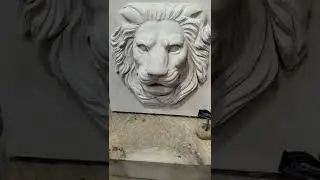 BEAUTIFULLY HAND CARVED STONE LION WALL PANEL FROM STONEMART [STONE PANEL | WALL PANEL | HOME DECOR]