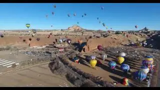 Red Rock Balloon Rally - Mass Ascension, Balloons in 4k Dec. 4, 2016