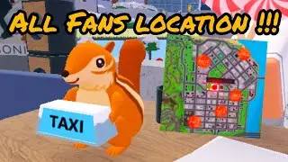 Roblox Taxi Boss | All 5 Jimmys' Fans Location for the Chipmunk Roof Sign !!!