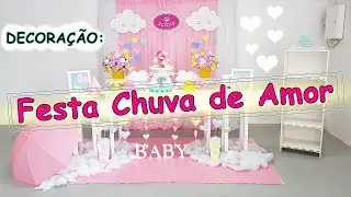 Decoração de Festa Chuva de Amor Simples - Chuva de Benção