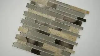 Champagne Toast 12X12 Interlocking Glass Metal Stone Mosaic - MM1308