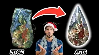 Cutting a Plume Agate Cabochon | Satisfying Stone Transformation