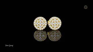 Classic Round Floral Gold Studs#usa#ivevarluxury #Viral#Trending#FYP#Viral#Viralvideo#Earring#Ring