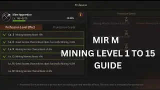 MIR M - MINING LEVEL 1 TO 15 GUIDE #mirm #p2e #mir4