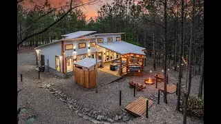 Modern Forest Cabin Tour &ndash; Stunning Design & Outdoor Firepit Retreat 🌲🔥