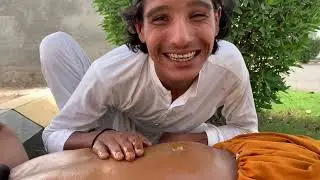 MY FIRST TIME || ASMR BELLY BUTTON MASSAGE IN (YOUNG BOY) INSTANT SLEEP RELAXING MASSAGE THERAPY 