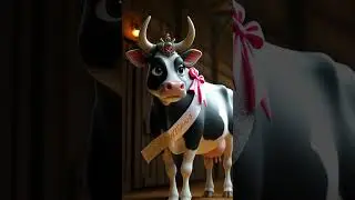 &ldquo;Fat Cat Wins Cow Beauty Pageant by Accident 😂🐄👑&rdquo; #pixarstyle #aianimation #animalstory #cute