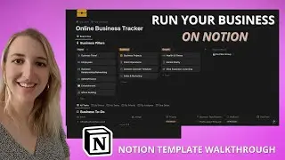 Online Business Tracker Notion Template for Dashboard + Content Calendar