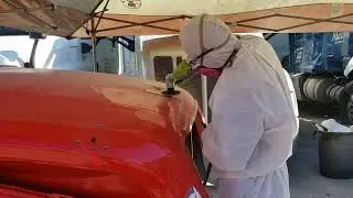 Here is this Volvo that came in for a front end repair.