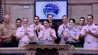 Rear Admiral Herman A. Shelanski, Commander, Carrier Strike Group 10, Visits the NYSE