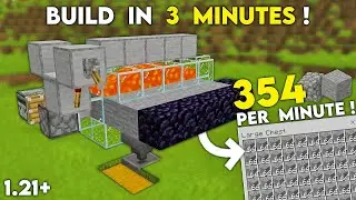 BEST AUTOMATIC STONE GENERATOR TUTORIAL in Minecraft Bedrock 1.21