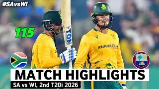 South Africa Vs West Indies 2nd T20 Full Match Highlights 2026 | SA vs WI 2nd T20 Full Highlights