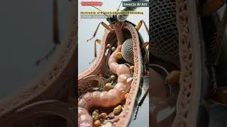 Digestive System Animation of a Stinkbug | Insects Anatomy | Insects AI Art | 27