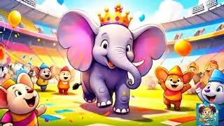 Elephant King is Here! 🐘 | Urdu Kids Poem | Jungle Animal Cartoon for Children