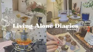 Living alone diaries 🌸 🎀 | a day in my life | baking cup cake | what I eat in a day | Life in India