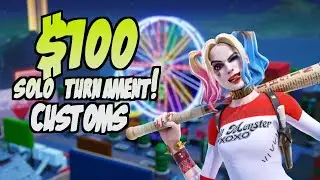 🔴 $100 SOLO TOURNAMENT ! FORTNITE CUSTOM MATCHMAKING SCRIMS LIVE! #RazorStreamer