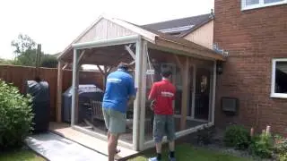 External clear roller blinds
