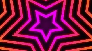 Vintage Retro Colorful Star Rotating Tunnel Background Loop 4K(Free)