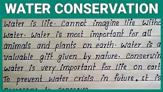 Write English Essay on Water Conservation | Best English Essay on Water Conservation | English Essay