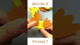 Making the easiest duck paper crafts #shorts