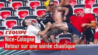 Nice-Cologne : Retour sur une soir&eacute;e chaotique marqu&eacute;e par des affrontements violents en tribunes