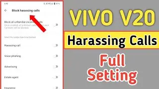 Block Harassing Calls | vivo v20 block unknown number/Harassing Call