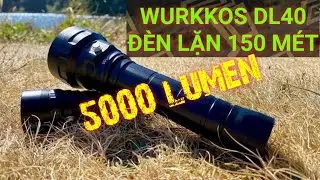 Wurkkos DL40- 5000 lumen: Đ&egrave;n Pin chuy&ecirc;n lặn s&acirc;u 150 m&eacute;t