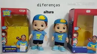 Comparação entre boneco falso do Lucas neto