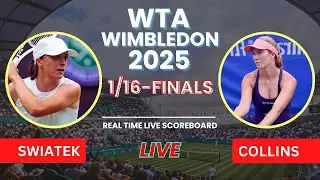 Iga Swiatek vs Danielle Collins Live Scores: WTA Wimbledon 2025 1/16-Finals