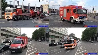 [Feuer in Recyclingbetrieb] Einsatzfahrten zum Großbrand im Frankfurter Osthafen