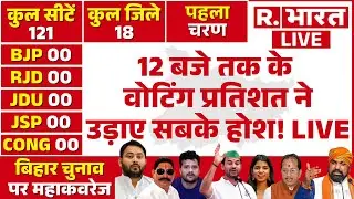 Bihar Election Phase 1 Voting Percentage LIVE: 12 के वोटिंग प्रतिशत ने उड़ाए सबके होश! | Breaking