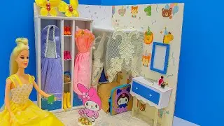 Build Amazing Castle Bedroom and DIY Princess Dress  ❤️ DIY Miniature House