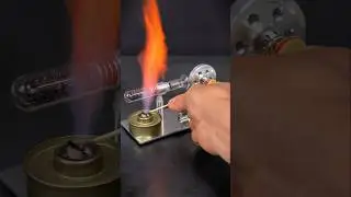 Build Single Cylinder Stirling Engine Generator Powered By Ethanol #enginemodelkit #stirling #diy