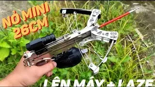 NỎ SĂN MINI 26CM L&Ecirc;N M&Aacute;Y THU V&Agrave; Đ&Egrave;N LASER CHỈ C&Ograve;N 1 BỘ