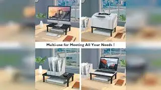 Review: BONTEC 2 Pack 3 Height Adjustable Monitor Stand Riser with Pen Holder, Ergonomic Metal...
