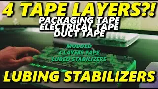 tape mod & lubing stabs process (4 tape layers)🛠️ | asmr modding ✨