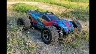 Traxxas Rustler 4x4 vxl first time at track