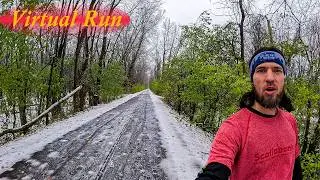 Virtual Run - Video for Treadmill - The 1st Snow is already here!