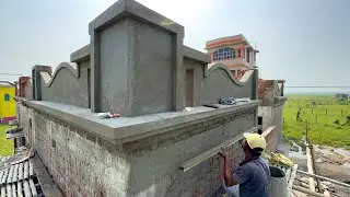 Beautiful Parapet Wall Design Plastering | Unique Style House Top Decoration